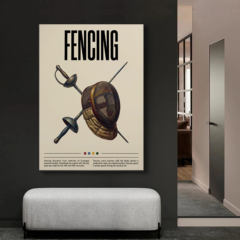 لوحة فنية جدارية قماشية بتصميم - مراجعة Badminton Poster وسعره