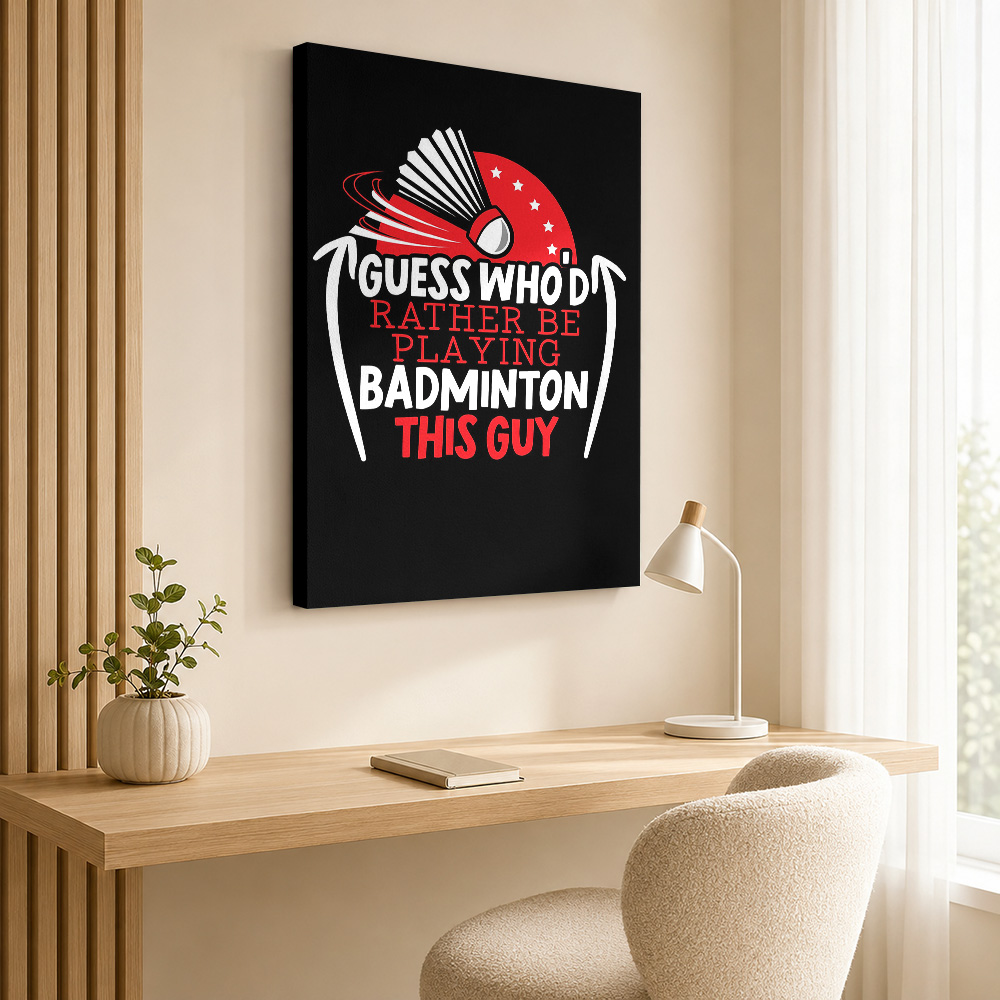 لوحة قماشية للاعب الريشة الطائ - مراجعة Badminton Poster وسعره