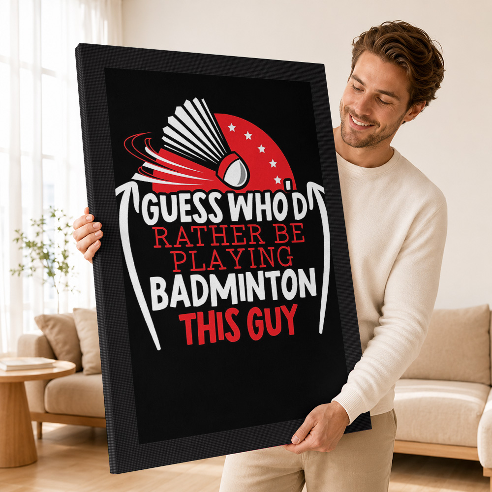 لوحة قماشية للاعب الريشة الطائ - مراجعة Badminton Poster وسعره