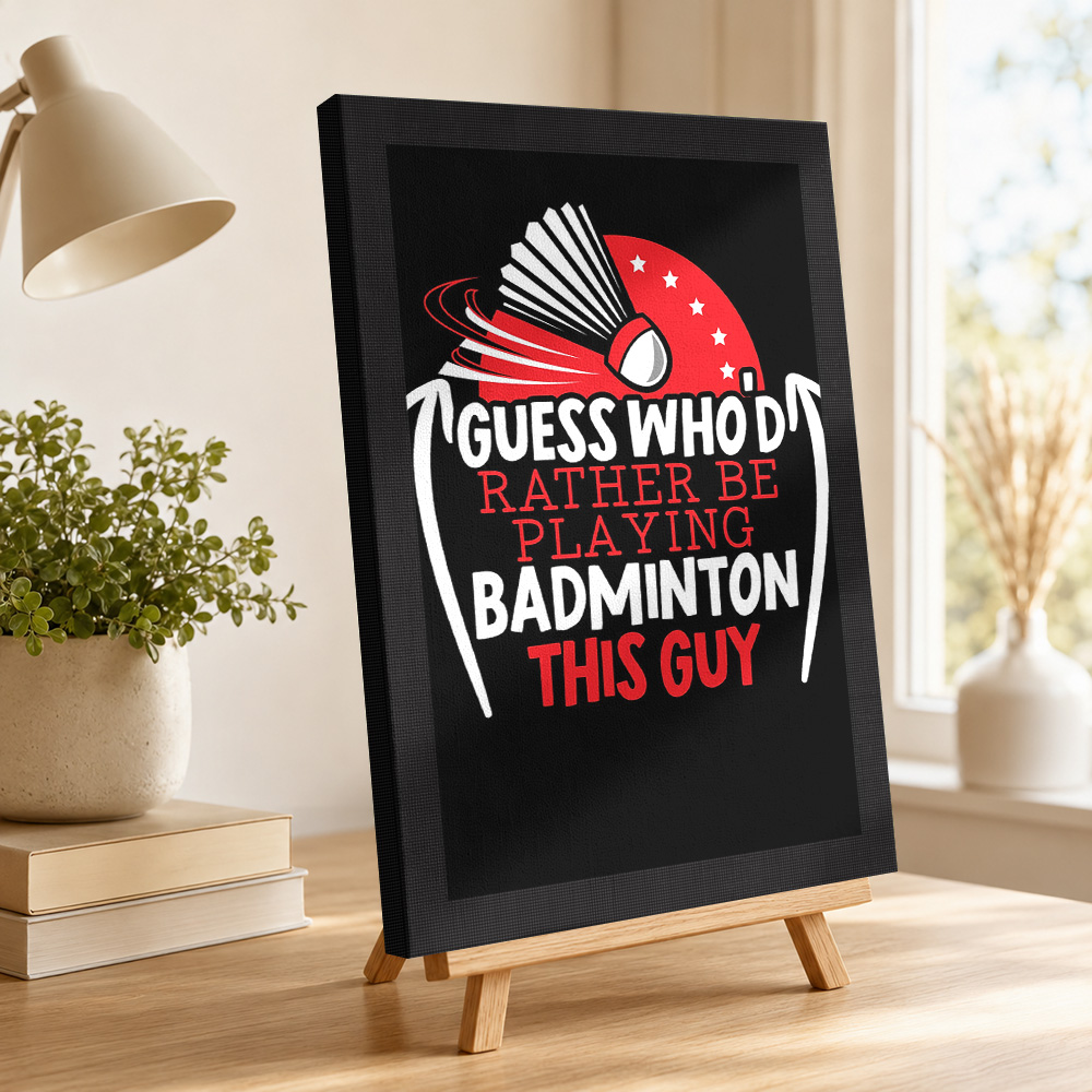 لوحة قماشية للاعب الريشة الطائ - مراجعة Badminton Poster وسعره