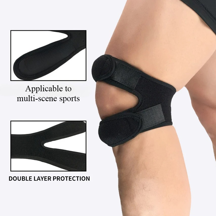 دعامة ركبة مرنة مضغوطة مع فتحة - مراجعة Knee Brace Badminton وسعره
