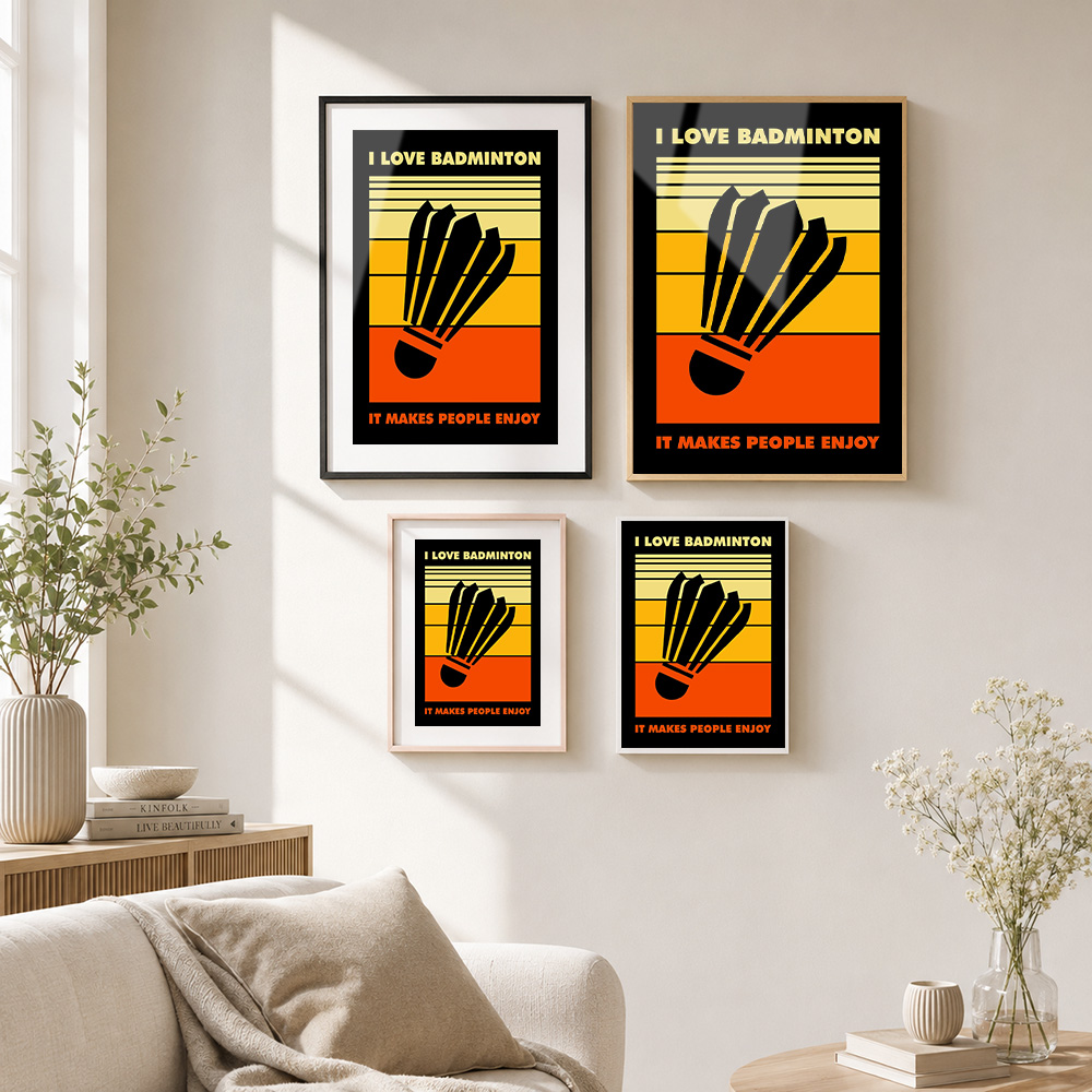 لوحة معدنية لرياضة الريشة الطا - مراجعة Badminton Poster وسعره